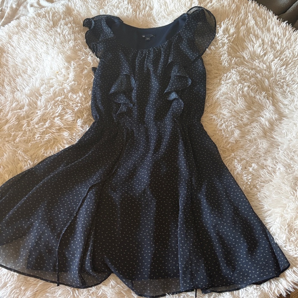 GAP Navy Blue Floral midi dress